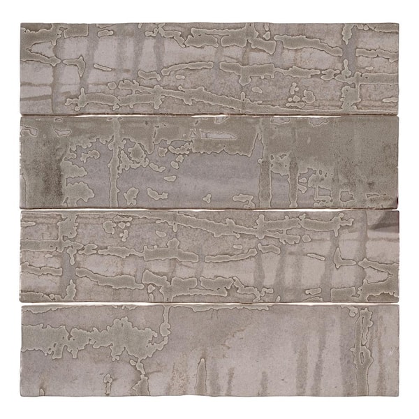 ANDOVA Homage Tribute Gray 3 in. x 12 in. Textured Look Porcelain Subway Wall Tile (4.85 sq. ft./Case)