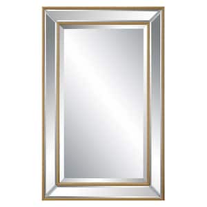 2 in. W x 32 in. H Metal Frame Gold Wall Mirror
