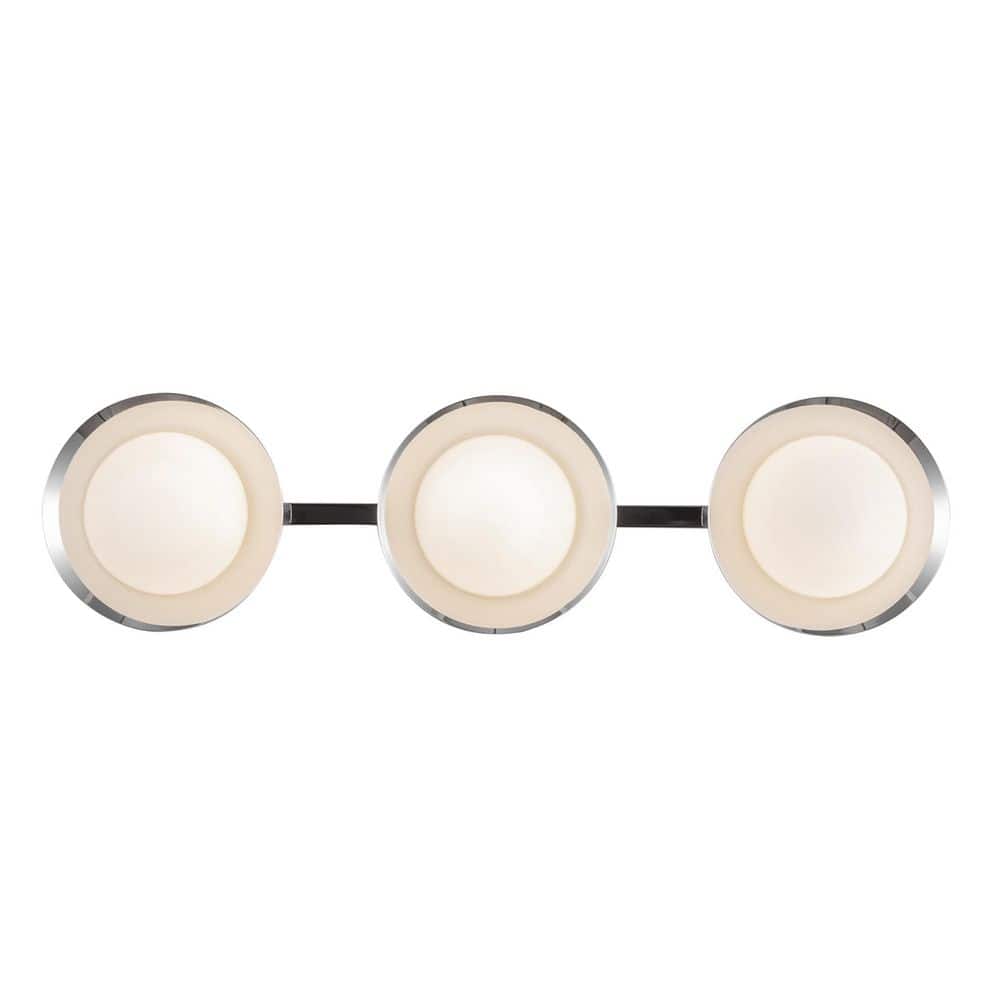 Cleo 23-in 1 Light 25-Watt Chrome/Opal Glass Integrated LED Vanity Light price history on PriceWatchPro