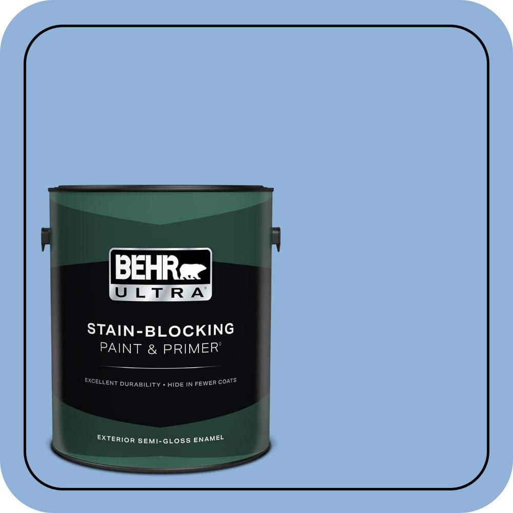1 gal. #580B-5 Cornflower Blue Semi-Gloss Enamel Exterior Paint & Primer product image for price tracking