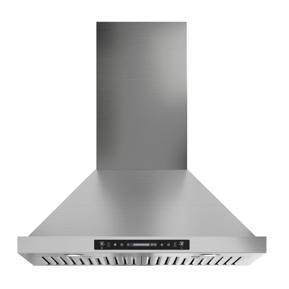 Dalxo 30 in. 600CFM Convertible Wall Mount Range Hood in Stainless Steel with in Low Noise with Dual Motor and Gesture Control