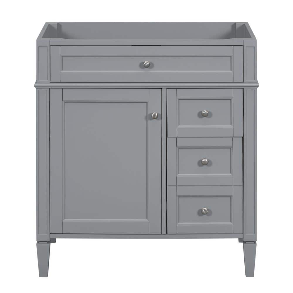 30 in. W x 18 in. D x 33 in. H Bath Vanity Cabinet without Top in Gray