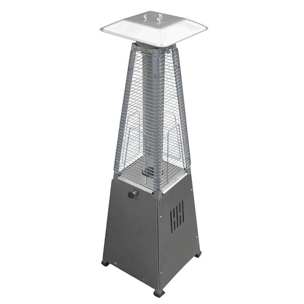 AZ Patio Heaters 10,000 BTU Portable Stainless Steel Glass Tube Propane Patio Heater