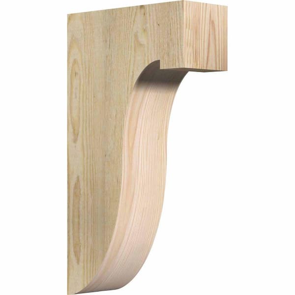 Ekena Millwork 4 in. x 10 in. x 18 in. Douglas Fir Del Monte Rough Sawn Corbel