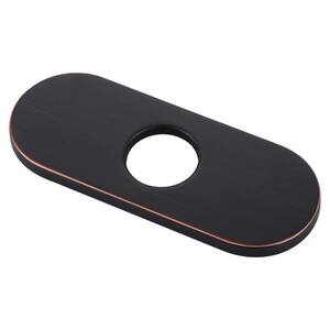 6.3 in. x 2.56 in. x 0.71 in. Stainless Steel Kitchen Sink Faucet Hole Cover Deck Plate Escutcheon in Oil Rubbed Bronze