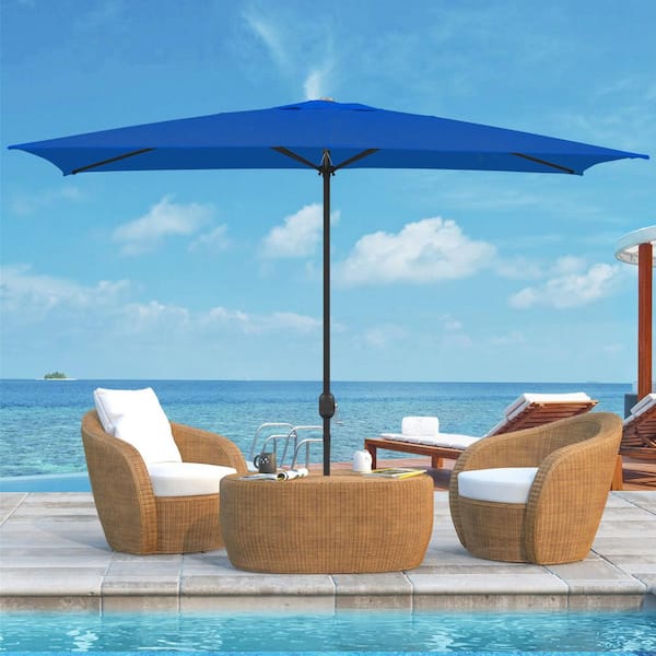 4 rib patio umbrella pole MASTERCANOPY Valance Patio Umbrella for Outdoor Table Market 6/8 Ribs main image 0