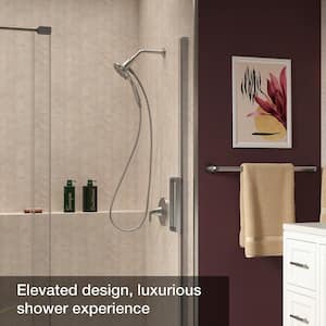 Claro 3-Spray Wall Mount Handheld Shower Head 1.75 GPM in Vibrant Brushed Nickel