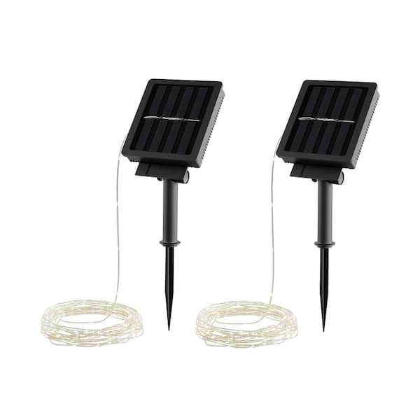 Outdoor 38.65 ft. Solar Warm White LED Rope Light with Copper Wire Strands