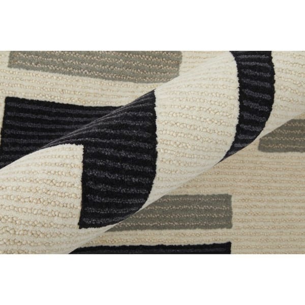 4 ft. x 6 ft. Ivory Abstract Area Rug