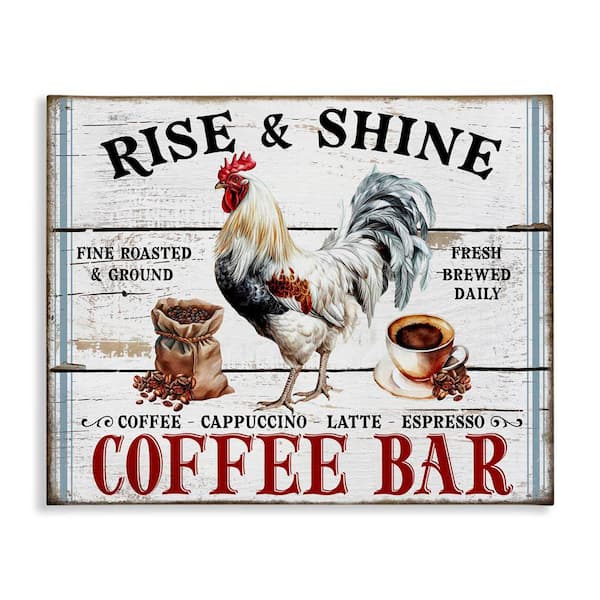 Stupell Industries Rise & Shine Coffee Bar by Creatif Belle Unframed Food Graphic Art Print 36 in. x 48 in.