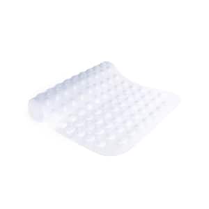 30.75 in. x 15.25 in. Microban Protected Bubble Bath Mat in Frosted