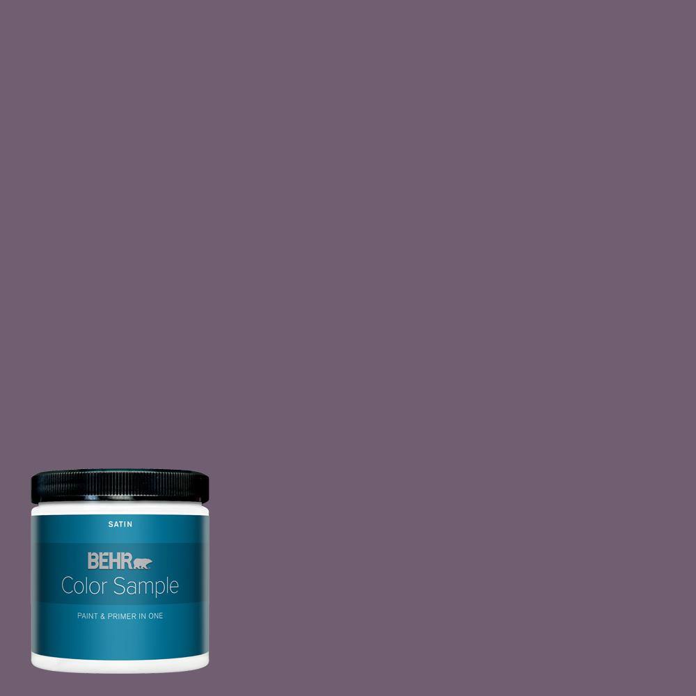 BEHR PREMIUM PLUS 8 oz. S1006 Blackberry Jam Satin Enamel Interior