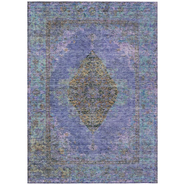 Addison Rugs Chantille Machine Washable Indoor/Outdoor Abstract ACN2021 Purple 2 ft. 6 in. x 3 ft. 10 in. Area Rug