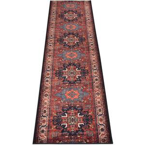 Antique Collection Series Vintage Persian Medallion Red Terracotta 32 in. x 20 ft. Your Choice Length Stair Runner