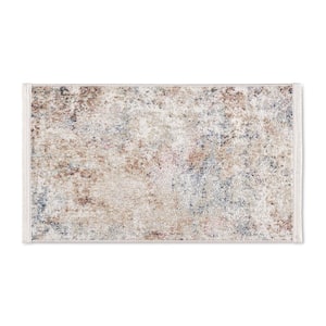 Everyday Rein Abstract Cloud Brown Beige 2 ft. x 3 ft. Machine Washable Area Rug