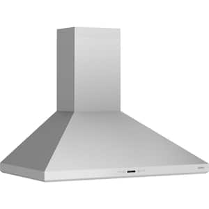 Siena 36 in. 650 CFM Convertible Wall Mount Range Hood with LED Light in Stainless Steel