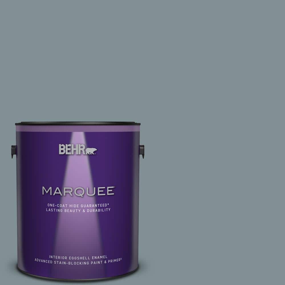 Behr Marquee 1 Gal 740f 4 Dark Storm Cloud One Coat Hide Eggshell Enamel Interior Paint Primer 245401 The Home Depot