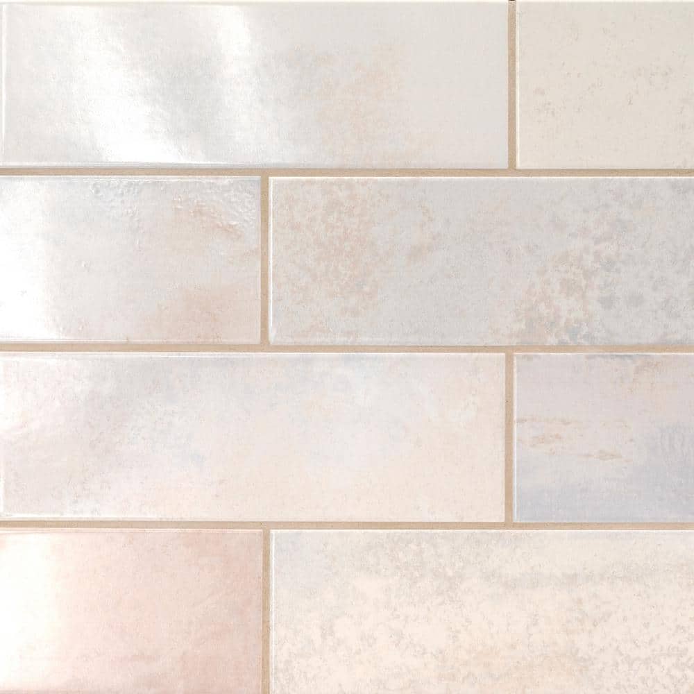 Take Home Tile Sample -Marina Pearl 4 in. x 4 in. Glossy Ceramic White Subway Tile price history on PriceWatchPro