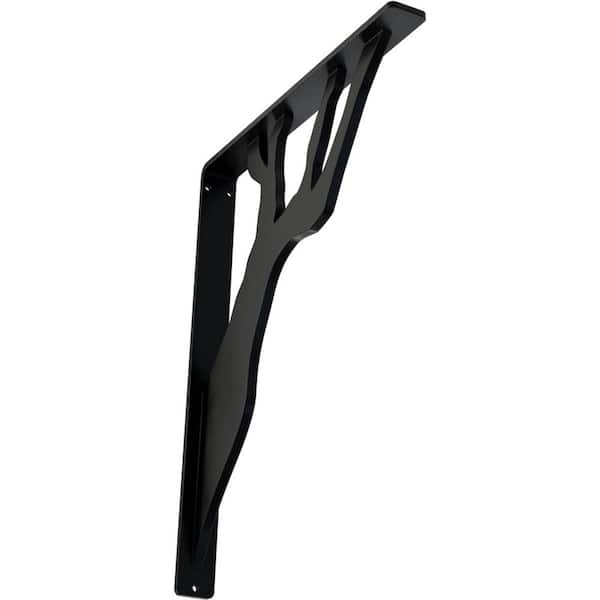 Ekena Millwork 1-1/2 in. x 15 in. x 12 in. Wrought Iron Single Center Brace Damon Bracket