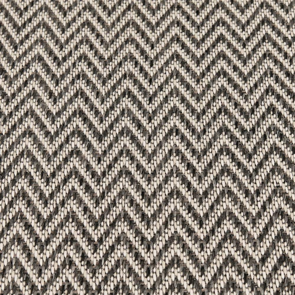 Chevron - Gray/Beige - 12 ft. Wide x Cut to Length - 16 oz. Polypropylene I