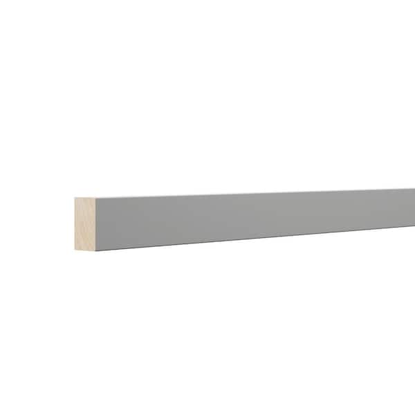 Hampton Bay Designer Series 1.25 x 96 x 0.625 in. Light Rail Molding in Heron Gray