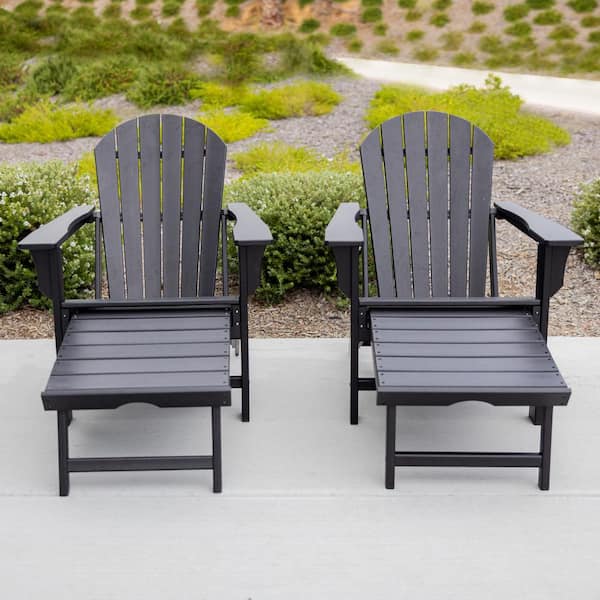 Adirondack chair 2024 with hideaway ottoman