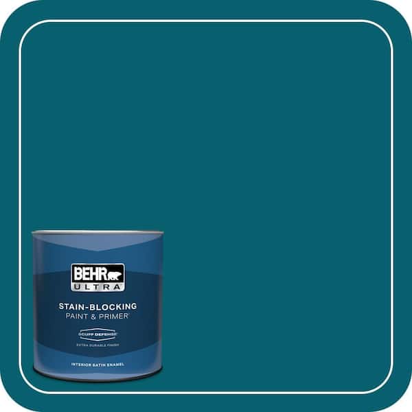 BEHR ULTRA 1 qt. #T16-04 Galapagos Extra Durable Satin Enamel Interior Paint & Primer
