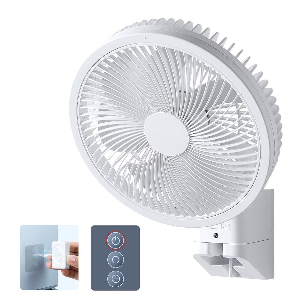 8.5 in. Wall Mount Fan, Oscillating Hanging Fan with Remote Control, 10 ft. Powerful Airflow, DC Motor, 4 Speeds & Timer price history on PriceWatchPro