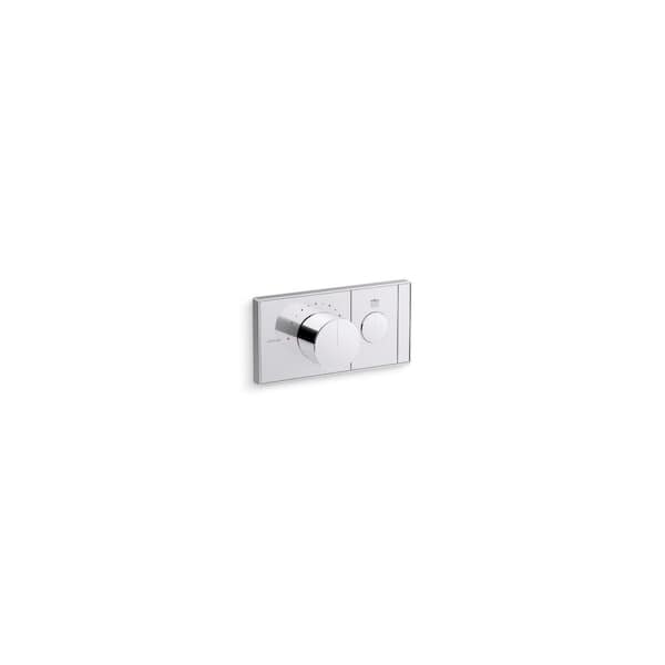 KOHLER Anthem 1-Outlet Recessed Mechanical Thermostatic Valve Control in Vibrant French Gold
