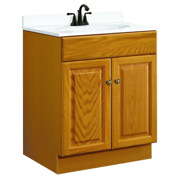 Design House Claremont 24 in. W x 21 in. D Unassembled Vanity Cabinet Only in Honey Oak