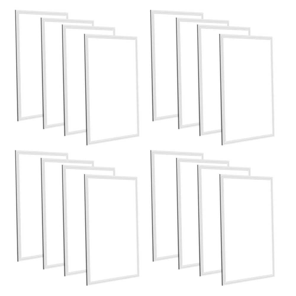 (16-Pack) 2 ft. x 4 ft. 7800 Lumens Integrated LED Panel Light 5000K LED Flat Panel Light Lay in Fixture for Office ETL price history on PriceWatchPro