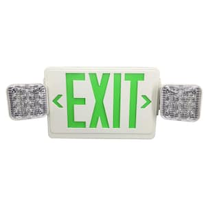 3.5-Watt Equivalent 120-277-Volt Integrated LED Green Exit Sign (1-Pack)