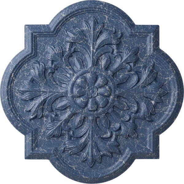 Ekena Millwork 20 in. x 1-3/4 in. Bonetti Urethane Ceiling Medallion (Fits Canopies upto 5-1/8 in.), Americana Crackle