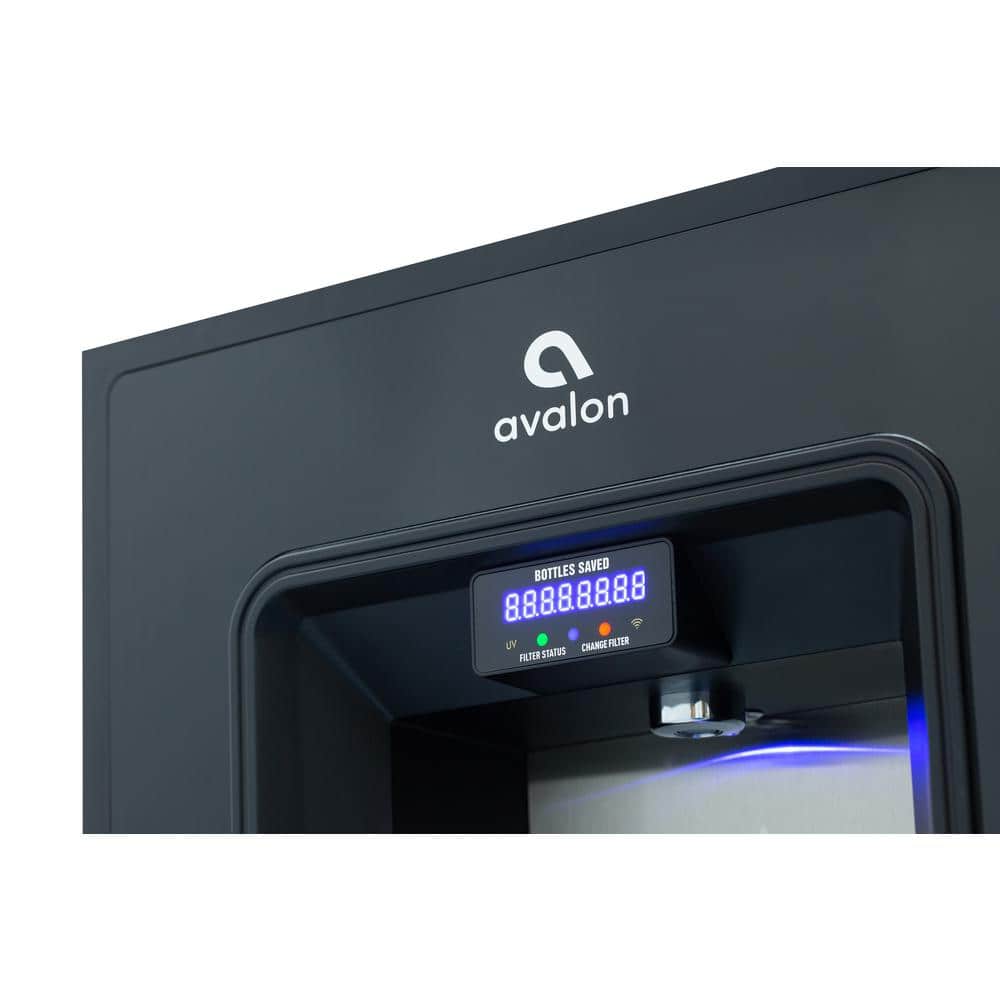 Avalon Black Stainless Steel Wall-Mounted Touchless Bottle Filler