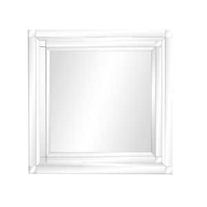 40 in. x 39 in. Square Framed Silver Wall Mirror