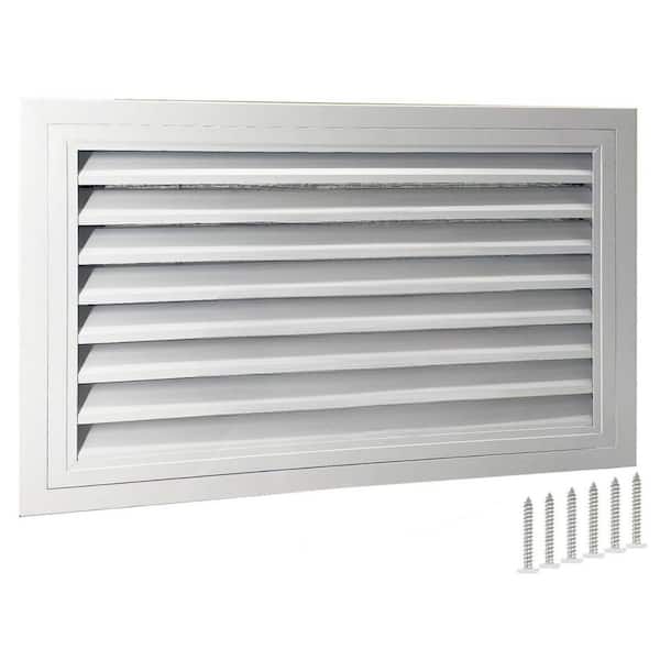 KIWDZFU 24x16 Gable Vent Aluminum Alloy Wall Vent White With Removable Strainer 180 Degree Open Attic Shed Garage Ventilation SA0522280 - View #5