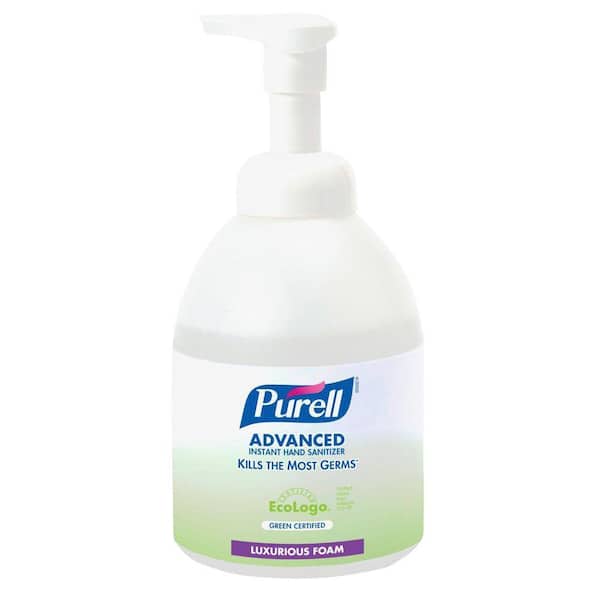Purell 18.1 fl. oz. Hand Sanitizer Green Certified Foam Pump Bottle Dispenser in Clear