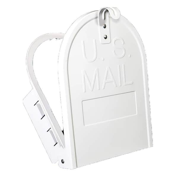 RetroFit Mailbox Replacement Door 6.25 in. x 8 in. Small Aluminum Mailbox Replacement Door in White