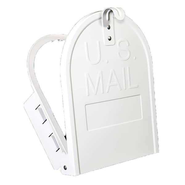RetroFit Mailbox Replacement Door 8 in. x 10 in. Large Aluminum Mailbox Replacement Door in White