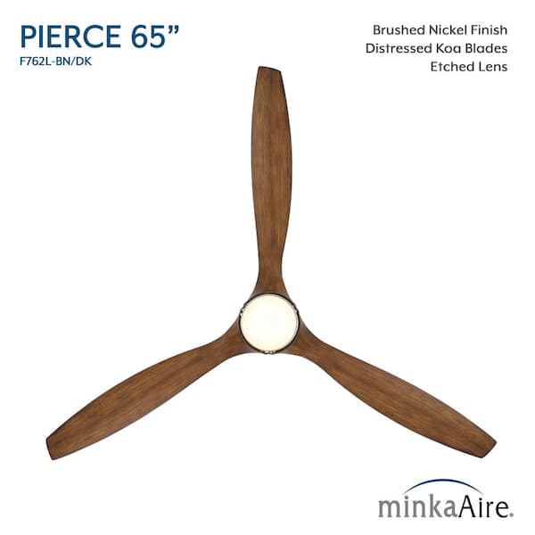 MINKA-AIRE Pierce-65 65 in. Smart Indoor Brushed Nickel Low