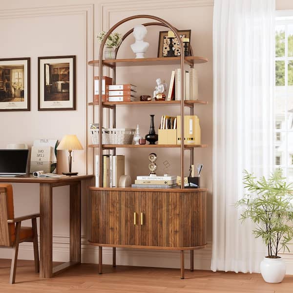 PAKASEPT 47 in. Brown Sideboard Buffet Cabinet, Wood Entryway Cabinet With 2 Doors, 3 Drawers, And Adjustable Shelves for Kitchen