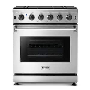 30 in. 4.55 cu. ft. Professional Gas Range in Stainless Steel