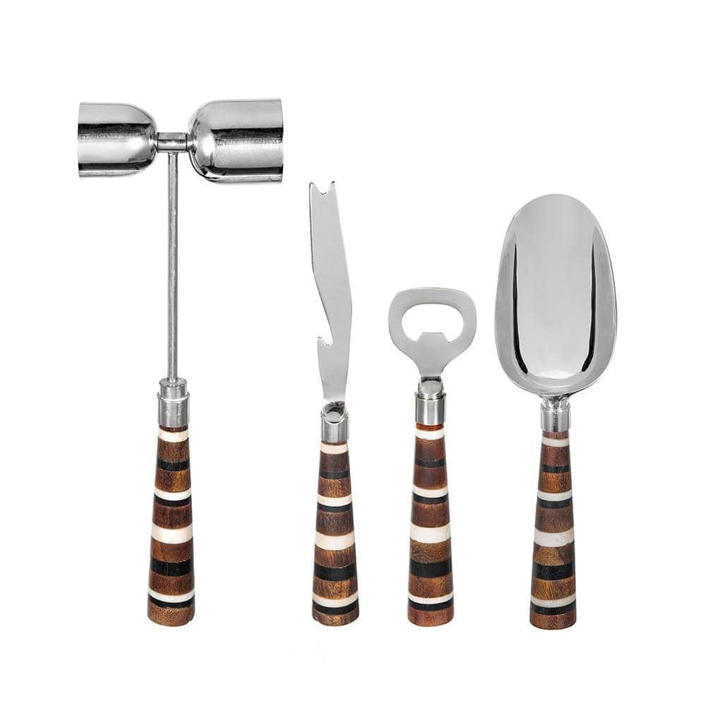 4-Piece Brown Barware Tools(Gift Box Set)