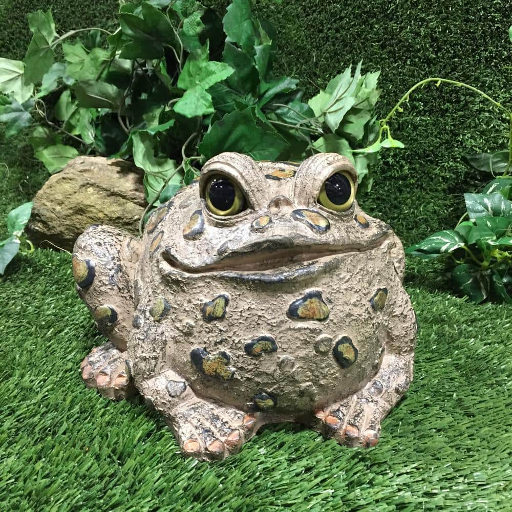 Natural Brown Large Classic Toad Garden Statue