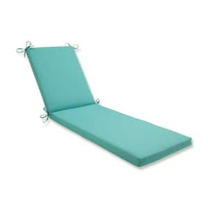 Solid 23 x 30 Outdoor Chaise Lounge Cushion in Blue Radiance