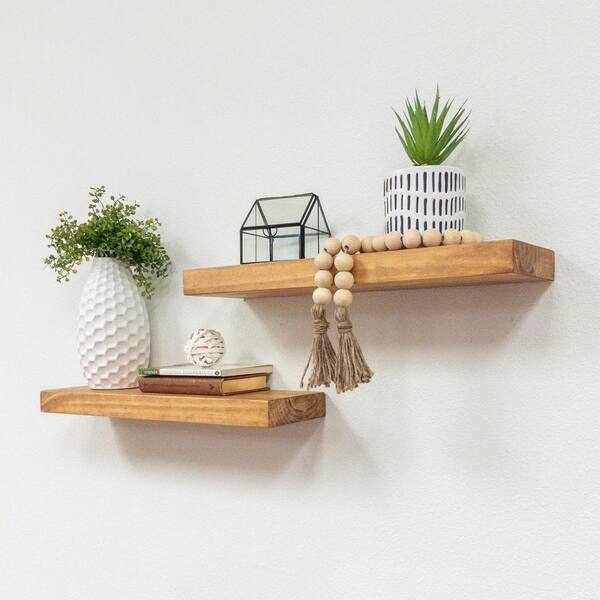 Creative Punch Free Floating Shelves For Wall, 2 Cute Figure, Wall