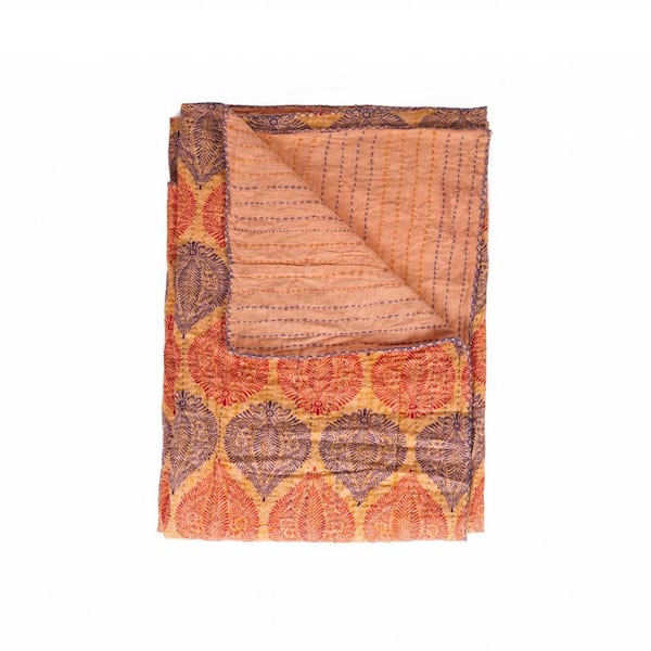 HomeRoots Josephine Multi-Colored Contemporary Cotton Throw Blanket