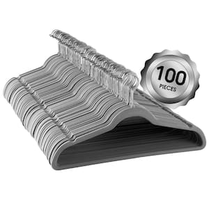 Gray Plastic Hangers 100-Pack