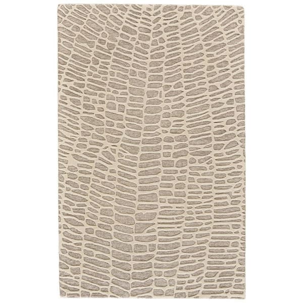 HomeRoots 2 X 3 Tan, Ivory Abstract Area Rug