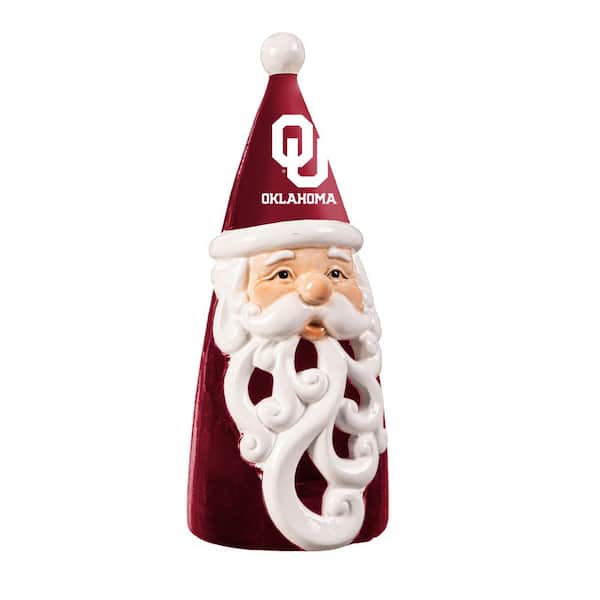 University of Oklahoma Santa LED Christmas Garden Statuary, 8 in.
